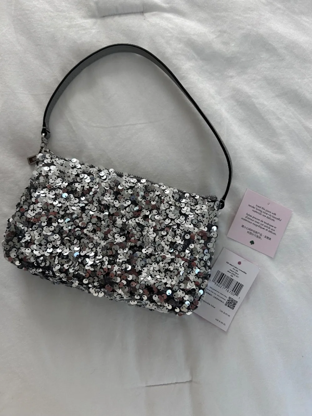 NWT Kate Spade Kiki Sequin Convertible Wristlet